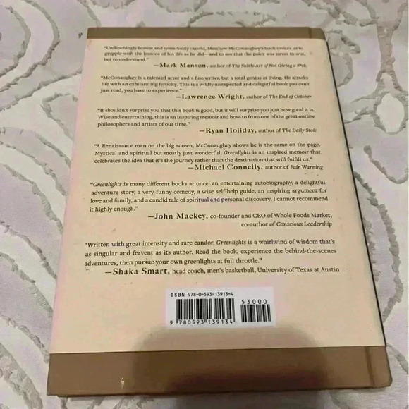 GREENLIGHTS Matthew McConaughey Book - Picture 2 of 2